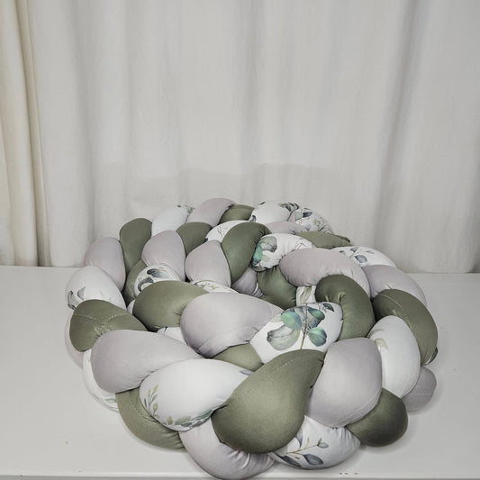 Olive Natural Safari cot bumper