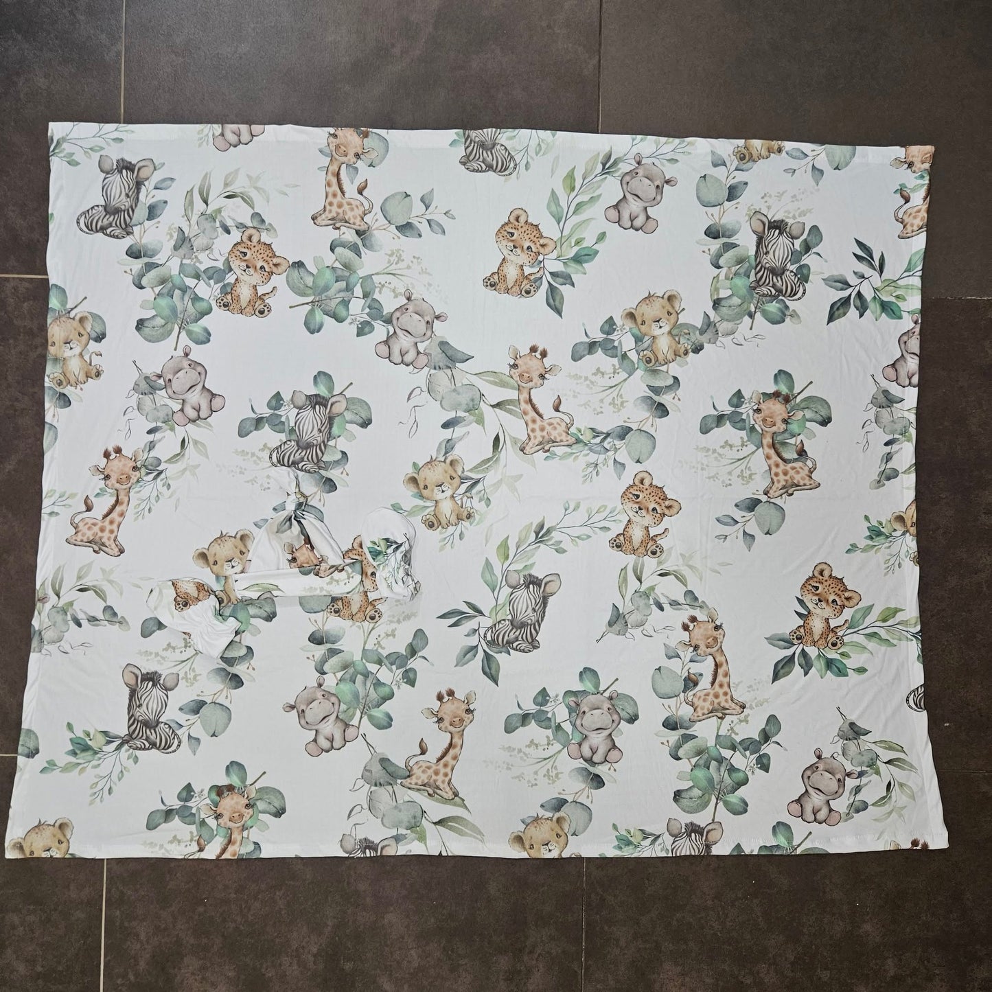 Olive Natural Safari  swaddle blanket Set