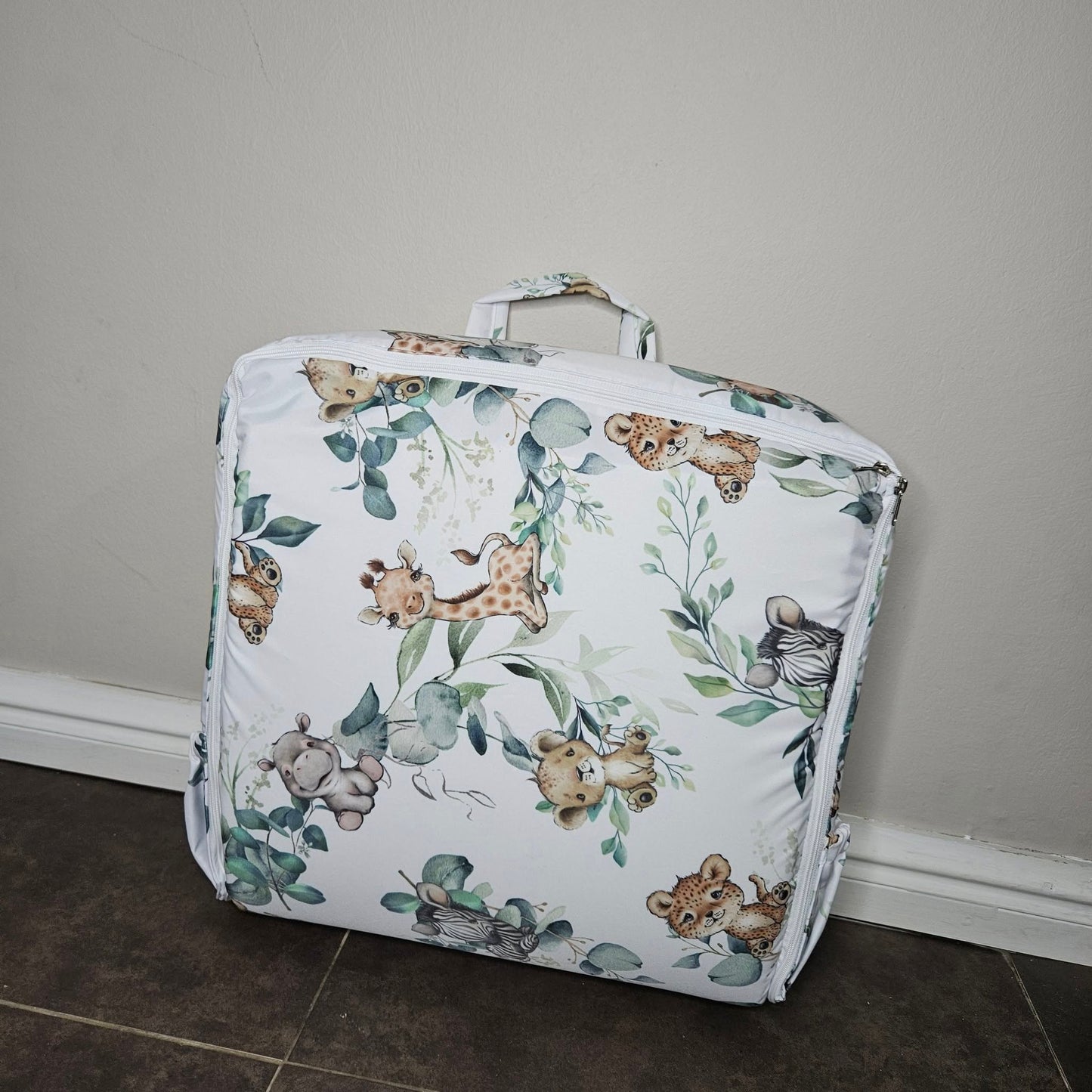 Olive Natural Safari cot linen