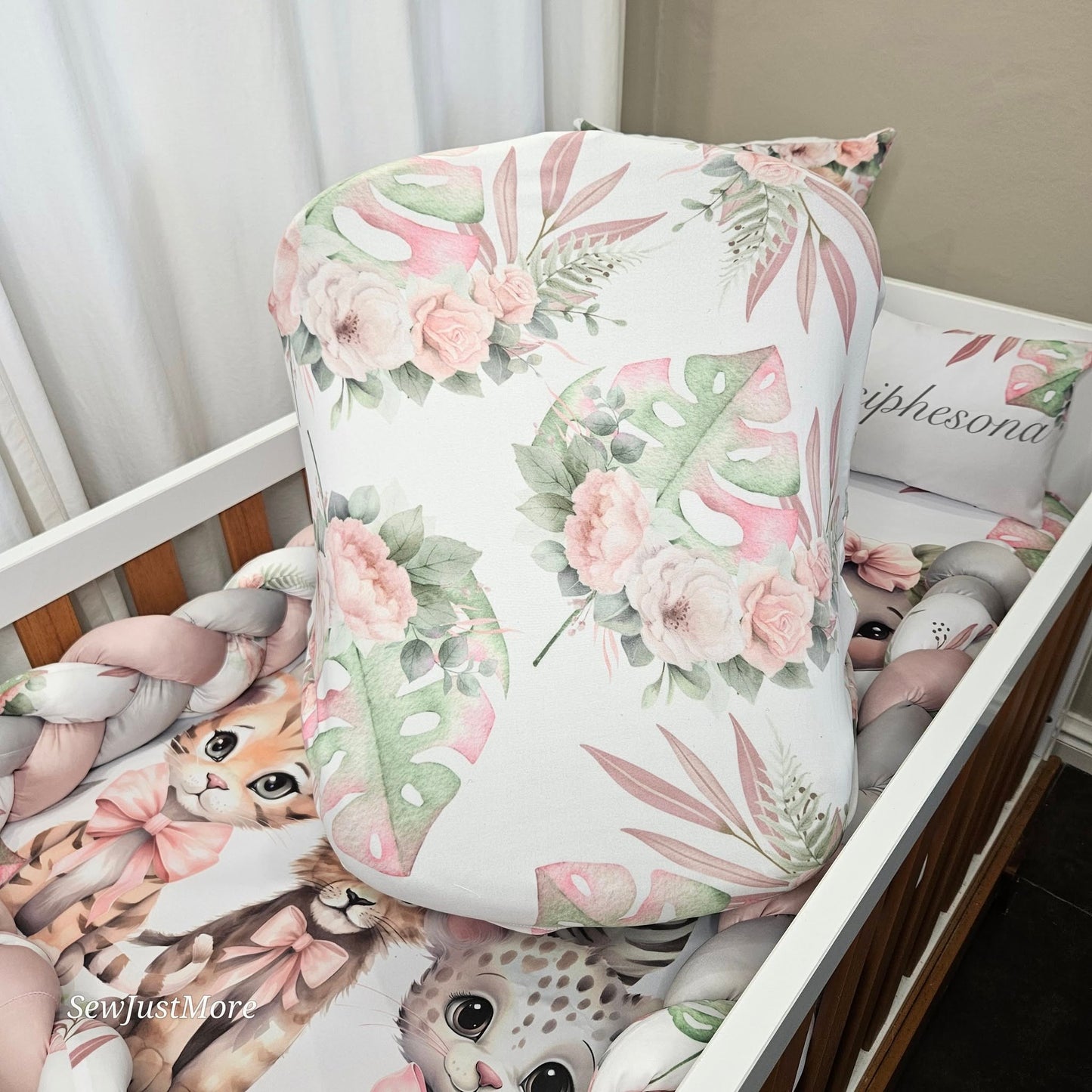 Pink Tropical Safari car seat cover