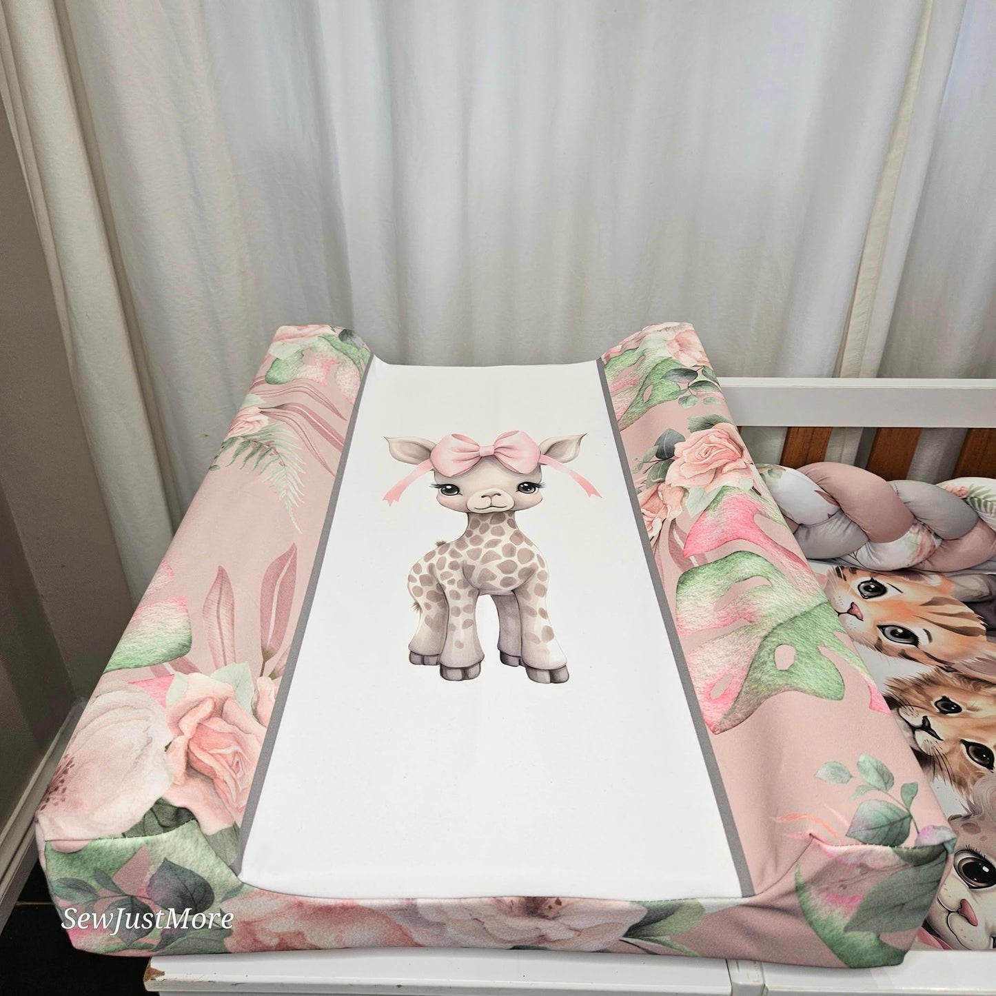 Pink Tropical Safari Changing mat