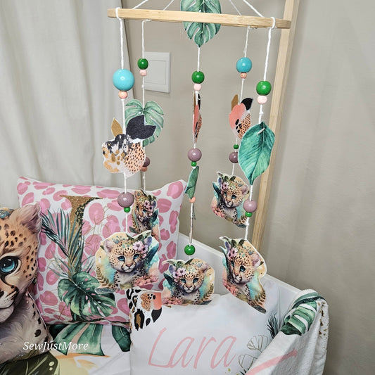 Tropical Leopard 🐆  Cot Mobile
