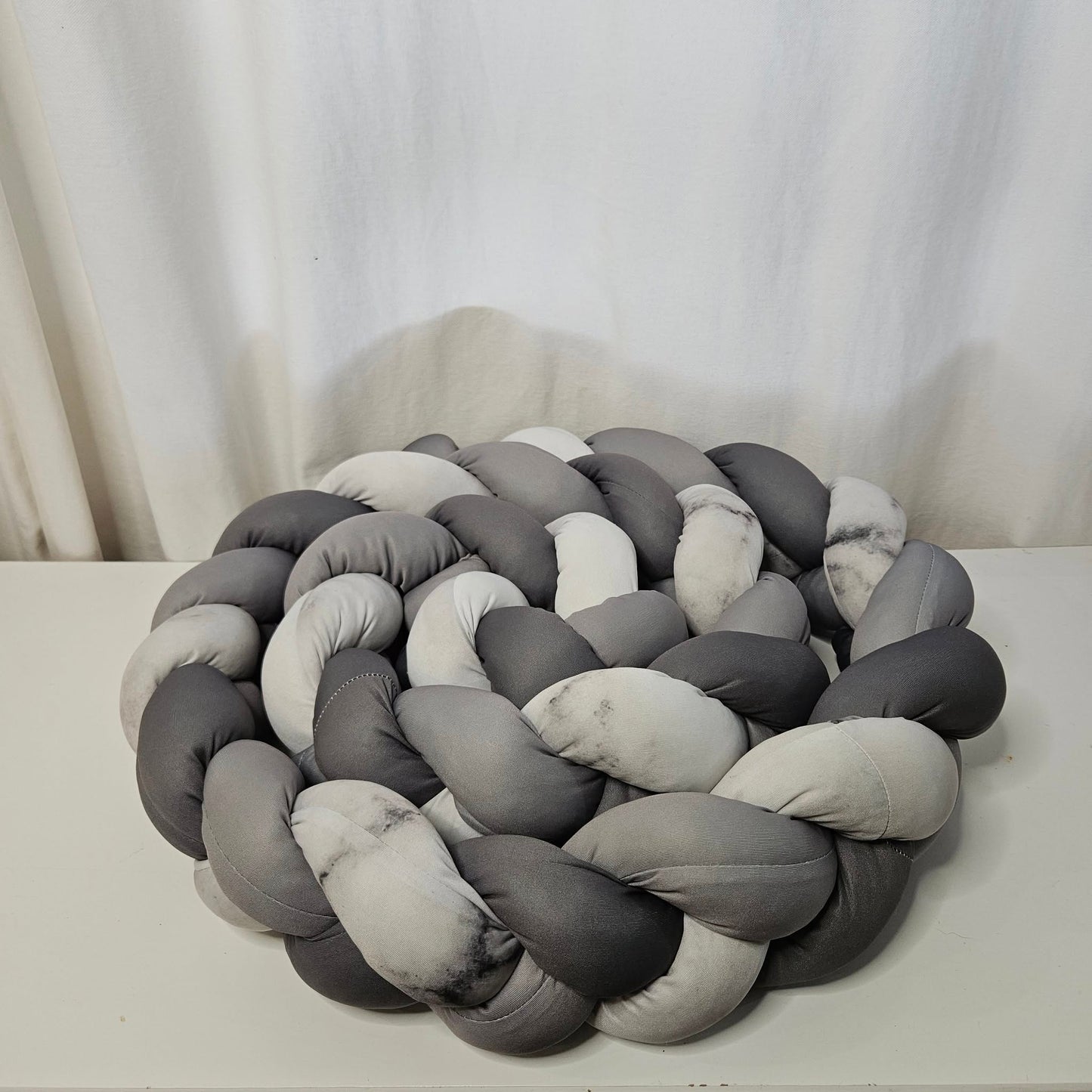 Grey Marble Cot bumper