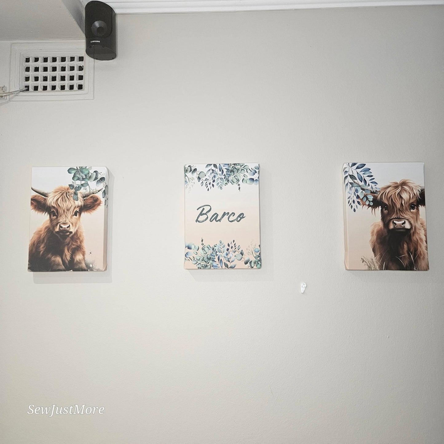 The Baby Highland cow Canvas Set