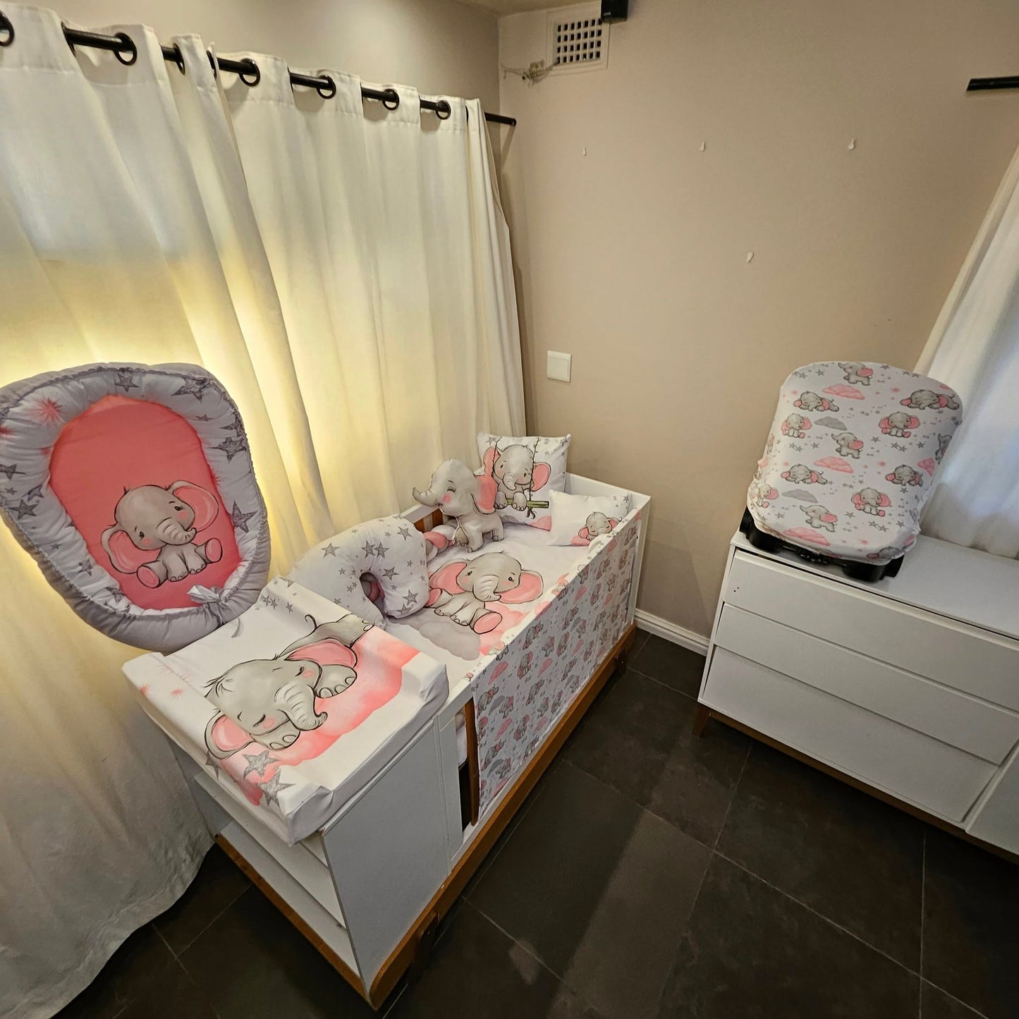 Dreamy Sweet Pink Ellie cot linen