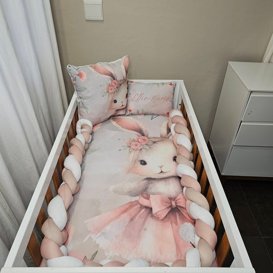 Cute Boho Bunny  Ellie cot linen