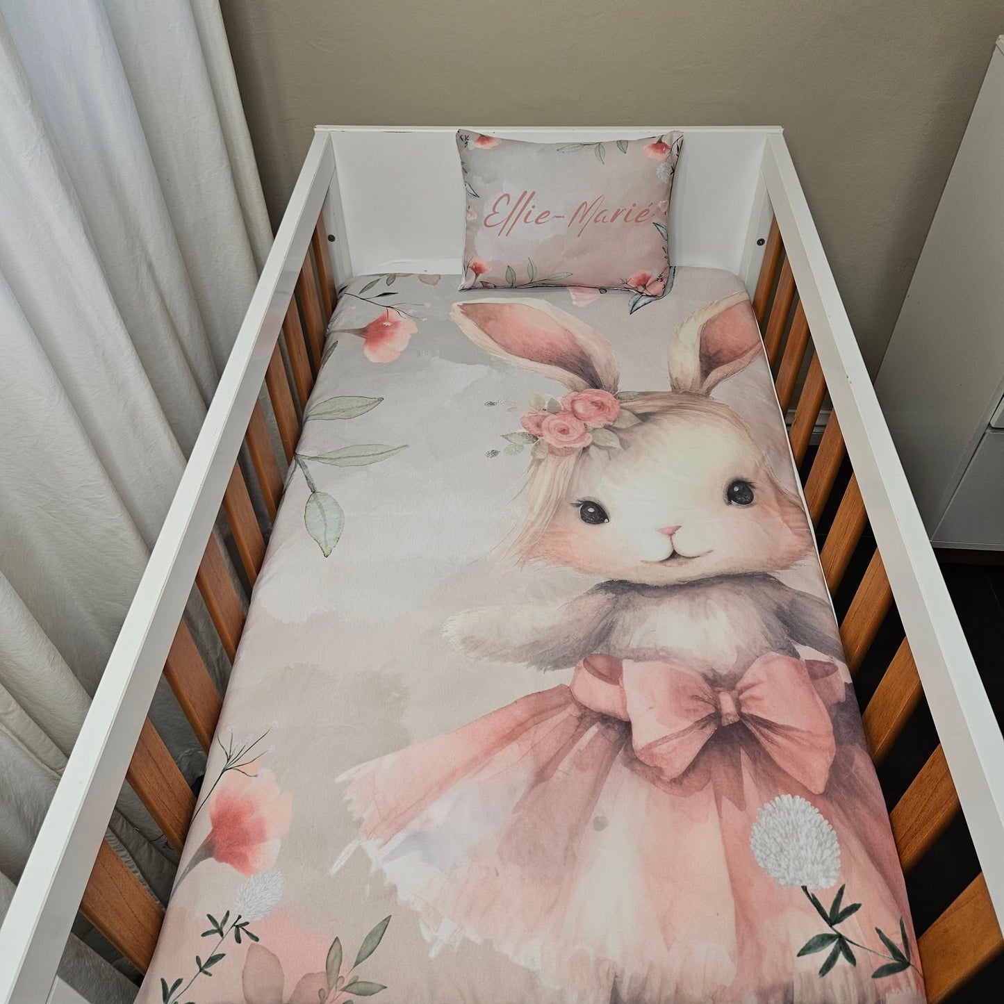 Cute Boho Bunny Ellie cot linen