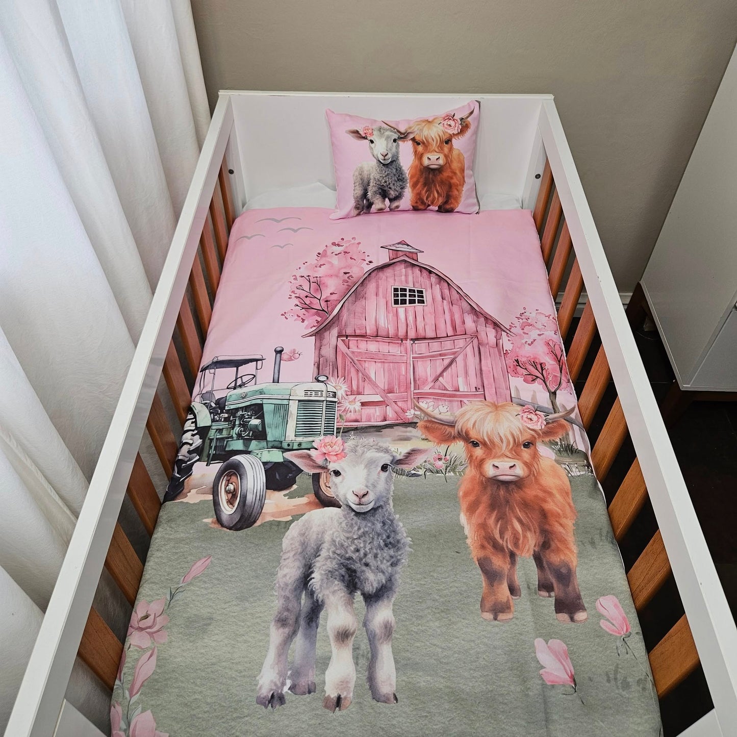 Farm Girl cot linen