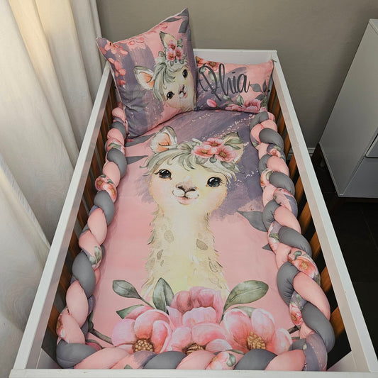 Boho Llama  cot linen