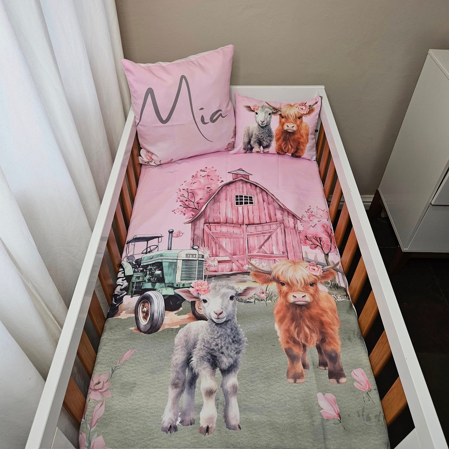Farm Girl cot linen