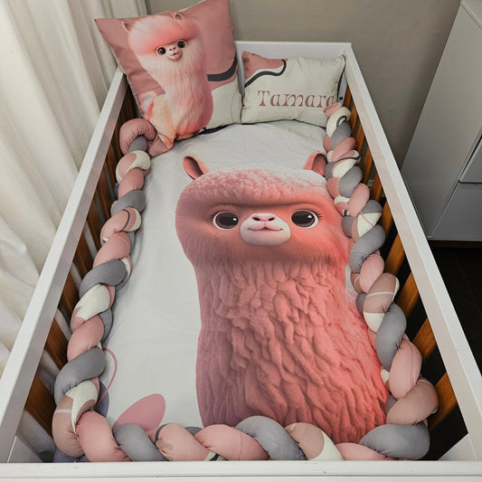 Funky Boho Llama  cot linen