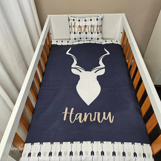 Woodlands Inspired Kudu cot linen
