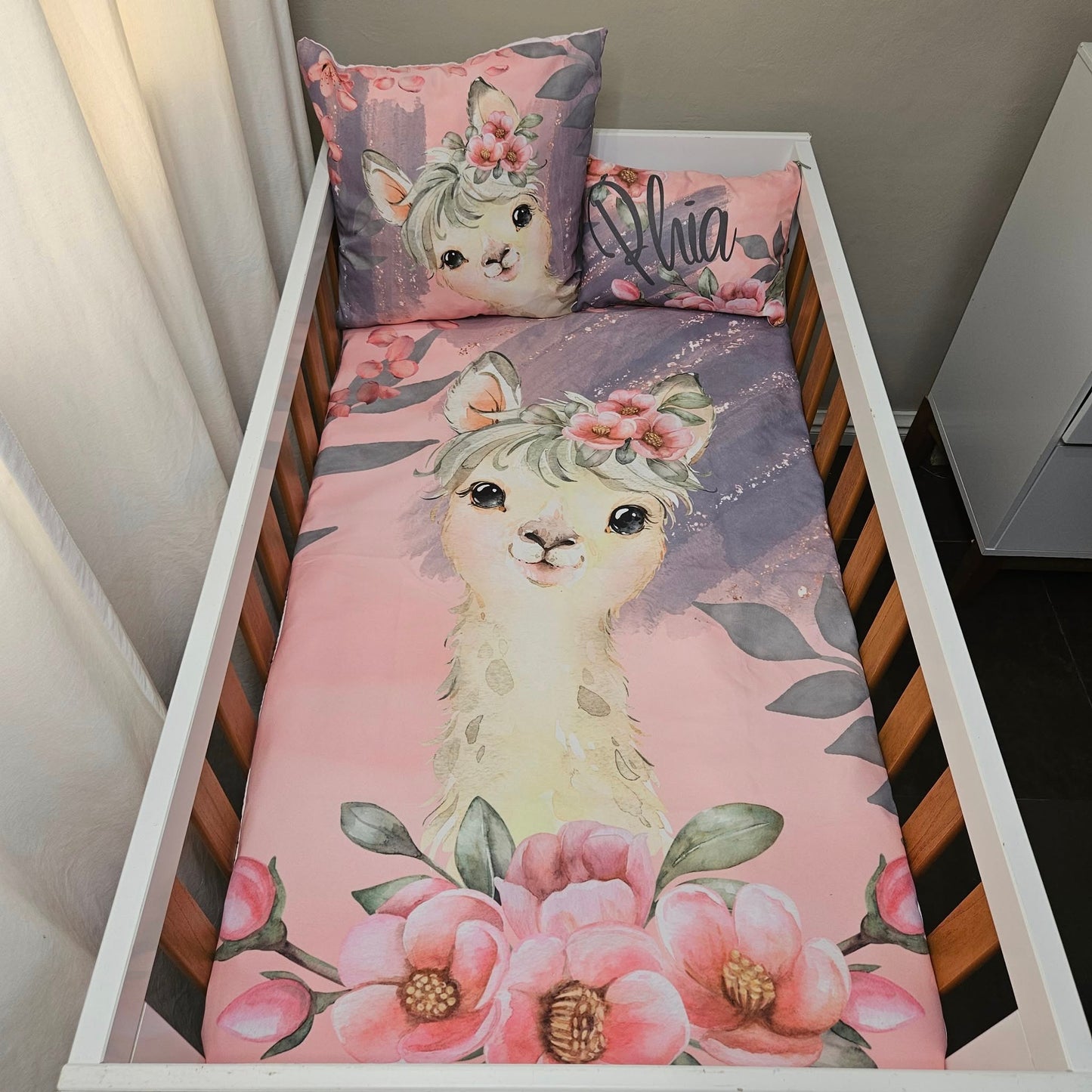 Boho Llama cot linen