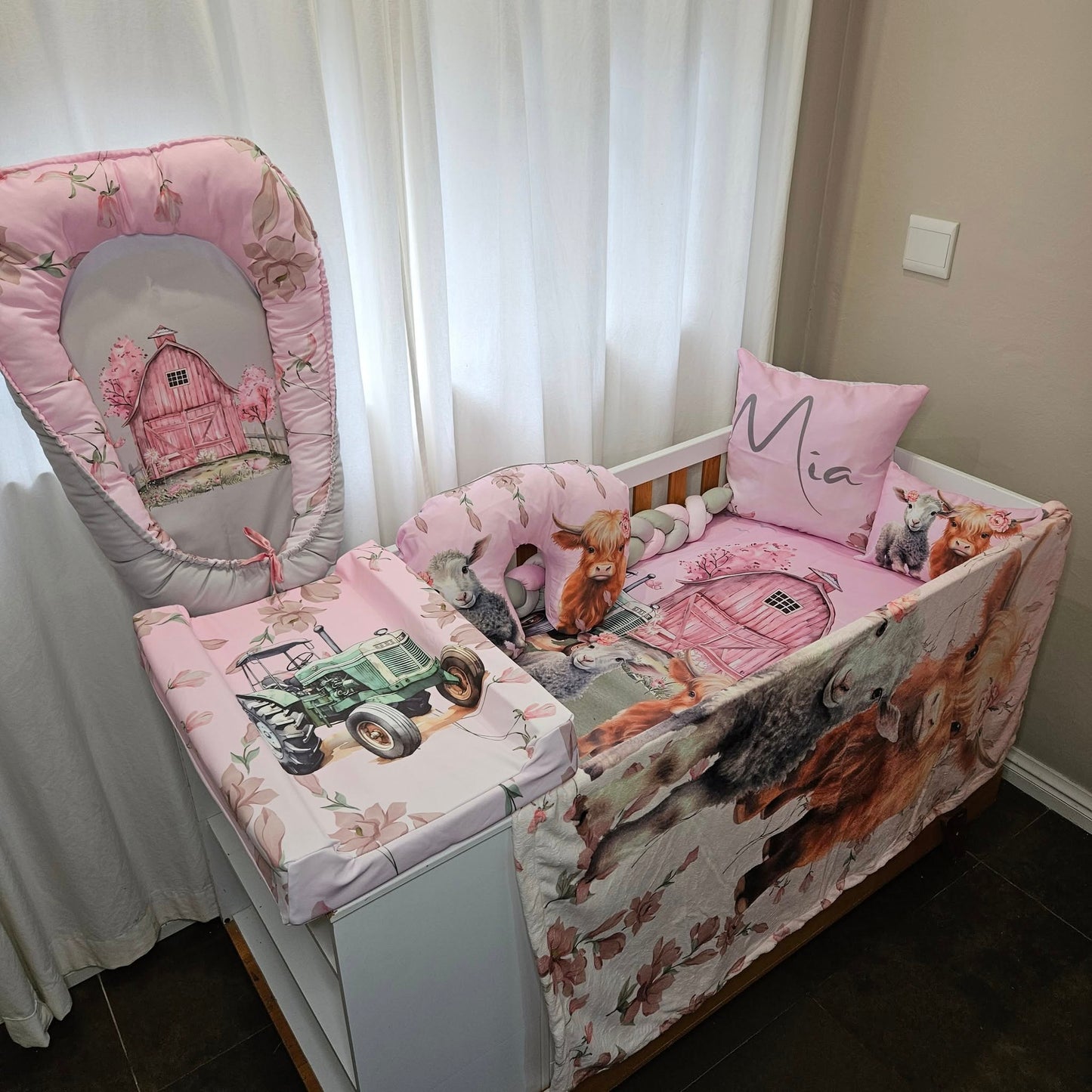 Farm Girl cot linen