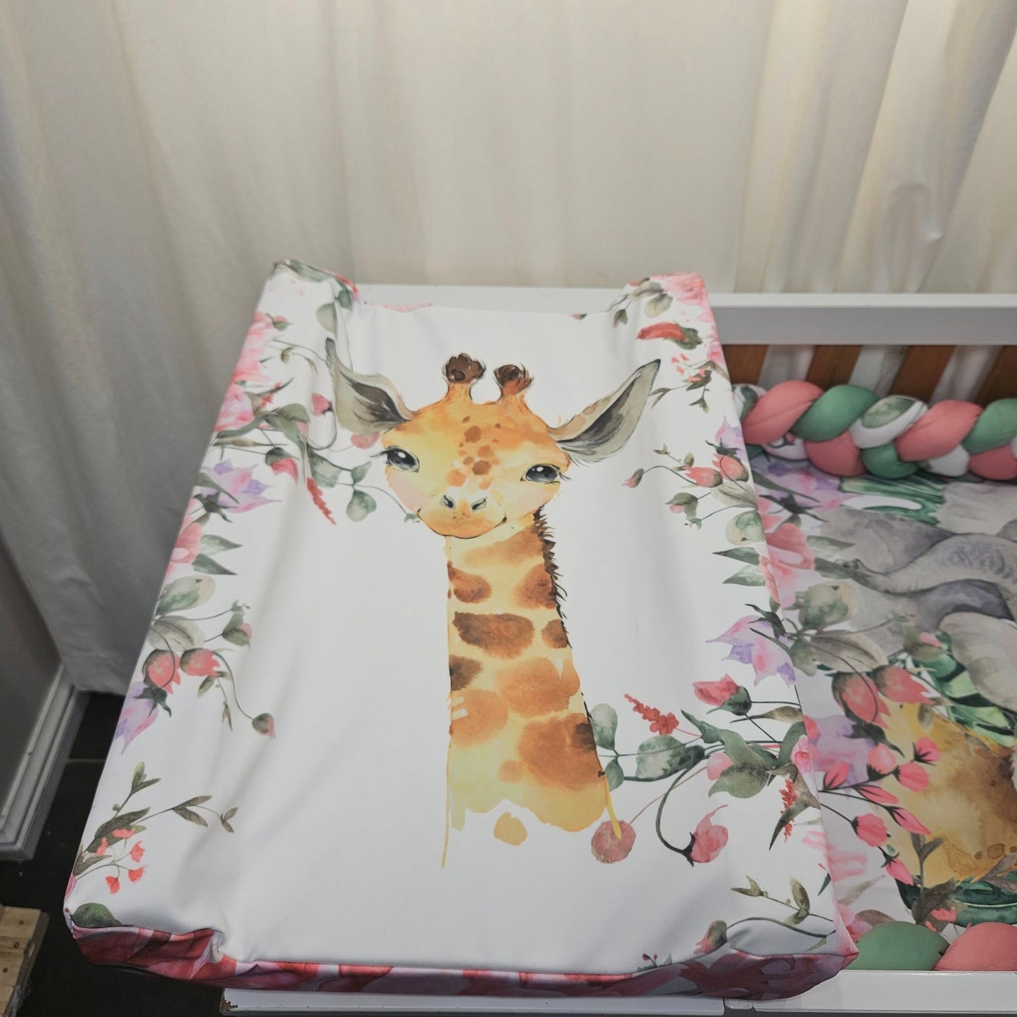 Soft Floral Safari cot linen