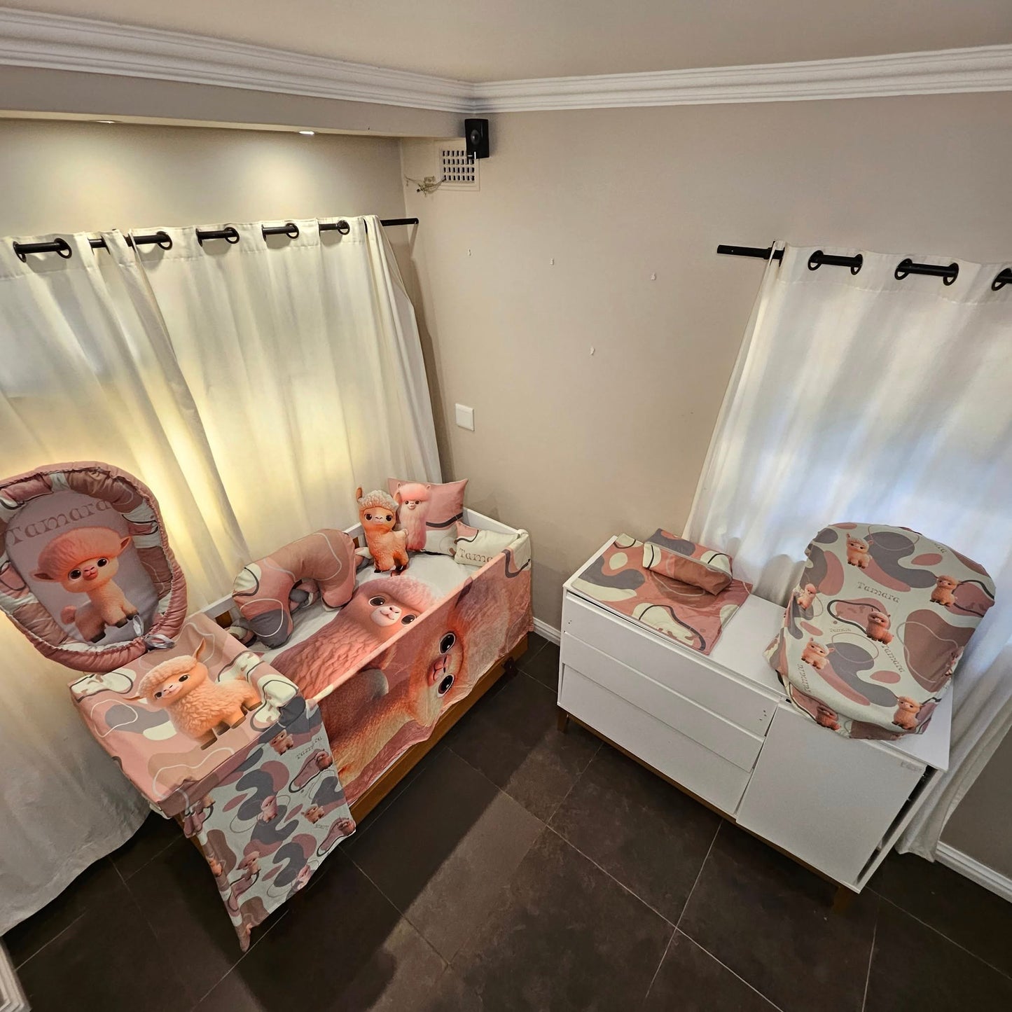 Funky Boho Llama cot linen