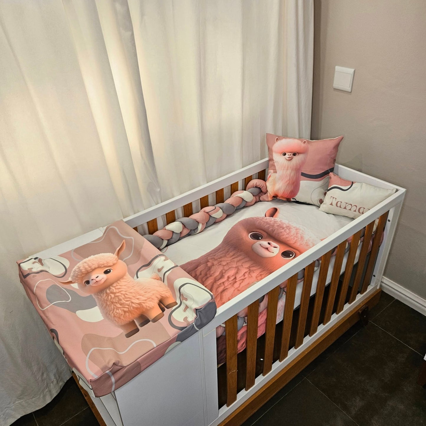 Funky Boho Llama cot linen