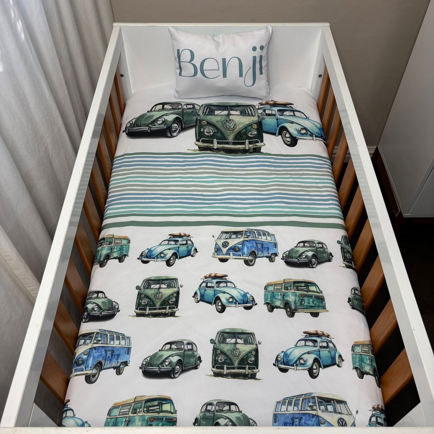 Benji's adventure-The Classic VW set cot linen