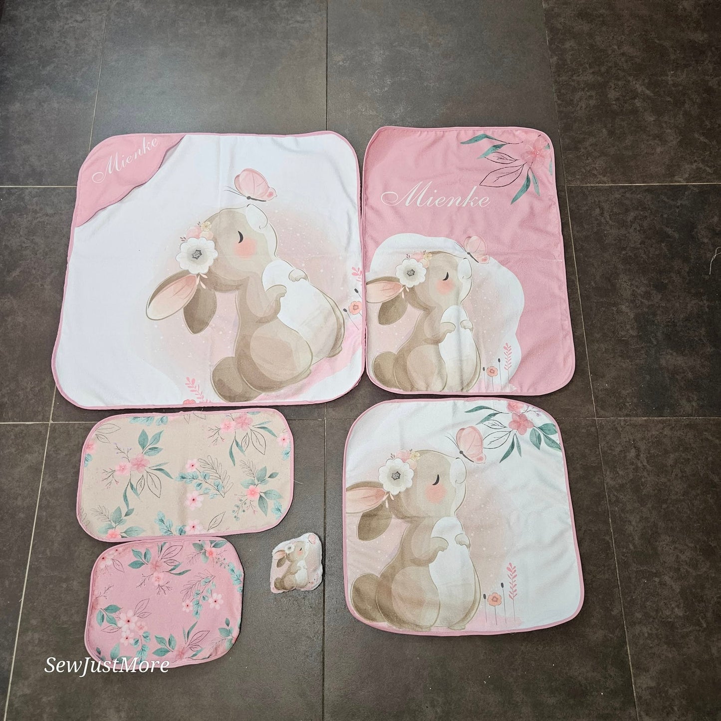 Soft Pink Boho Bunny cot linen