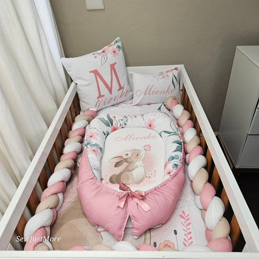 Soft Pink Boho Bunny Baby Nest