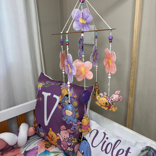 Violet and Baby Pooh Friends Cot Mobile