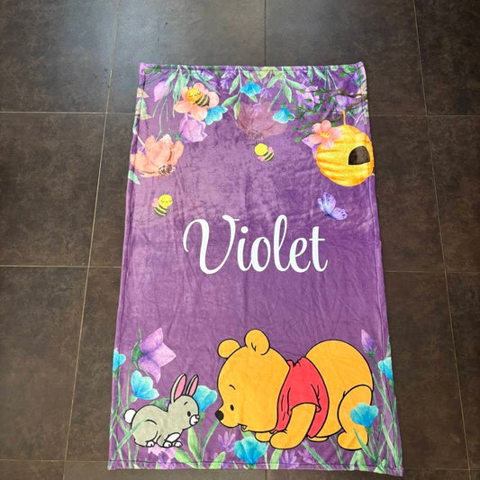 Violet and Baby Pooh Friends Fleece Blanket