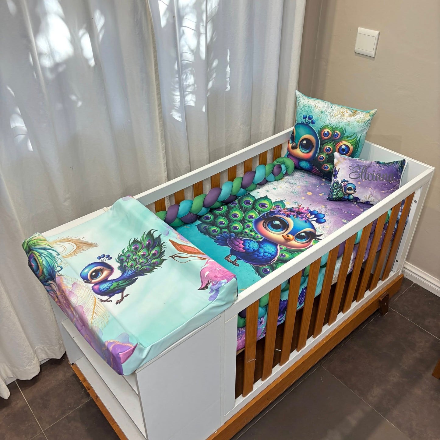 The Magical Baby Peacock cot linen