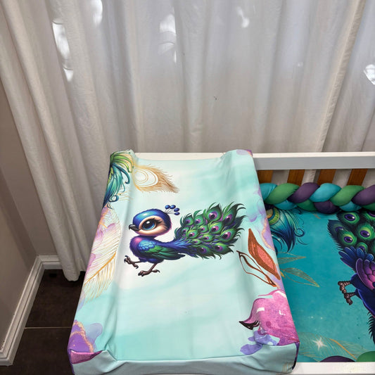 The Magical Baby Peacock waterproof changing mat