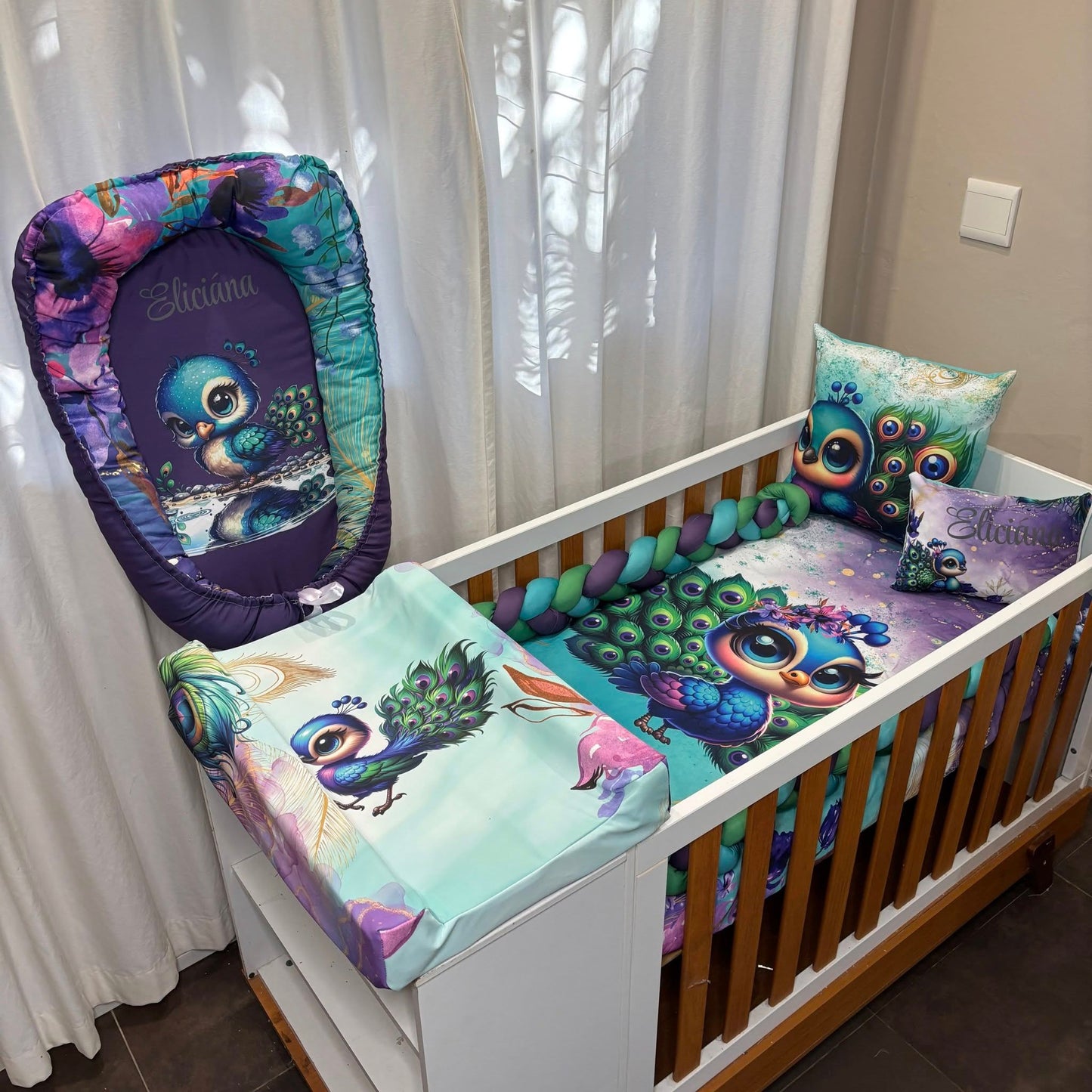 The Magical Baby Peacock cot linen