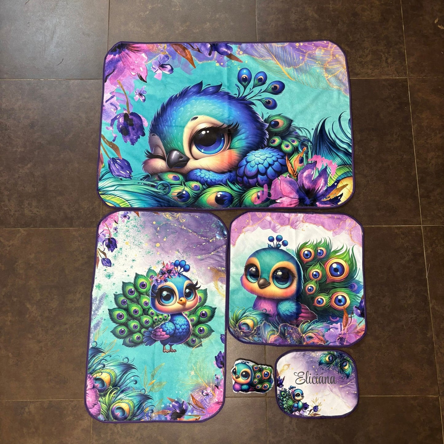 The Magical Baby Peacock Toweling Set
