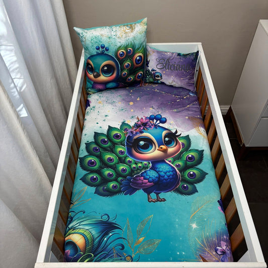 The Magical Baby Peacock cot linen