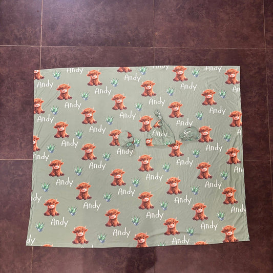 Andy The  Farmer Highland Cow Swaddle set