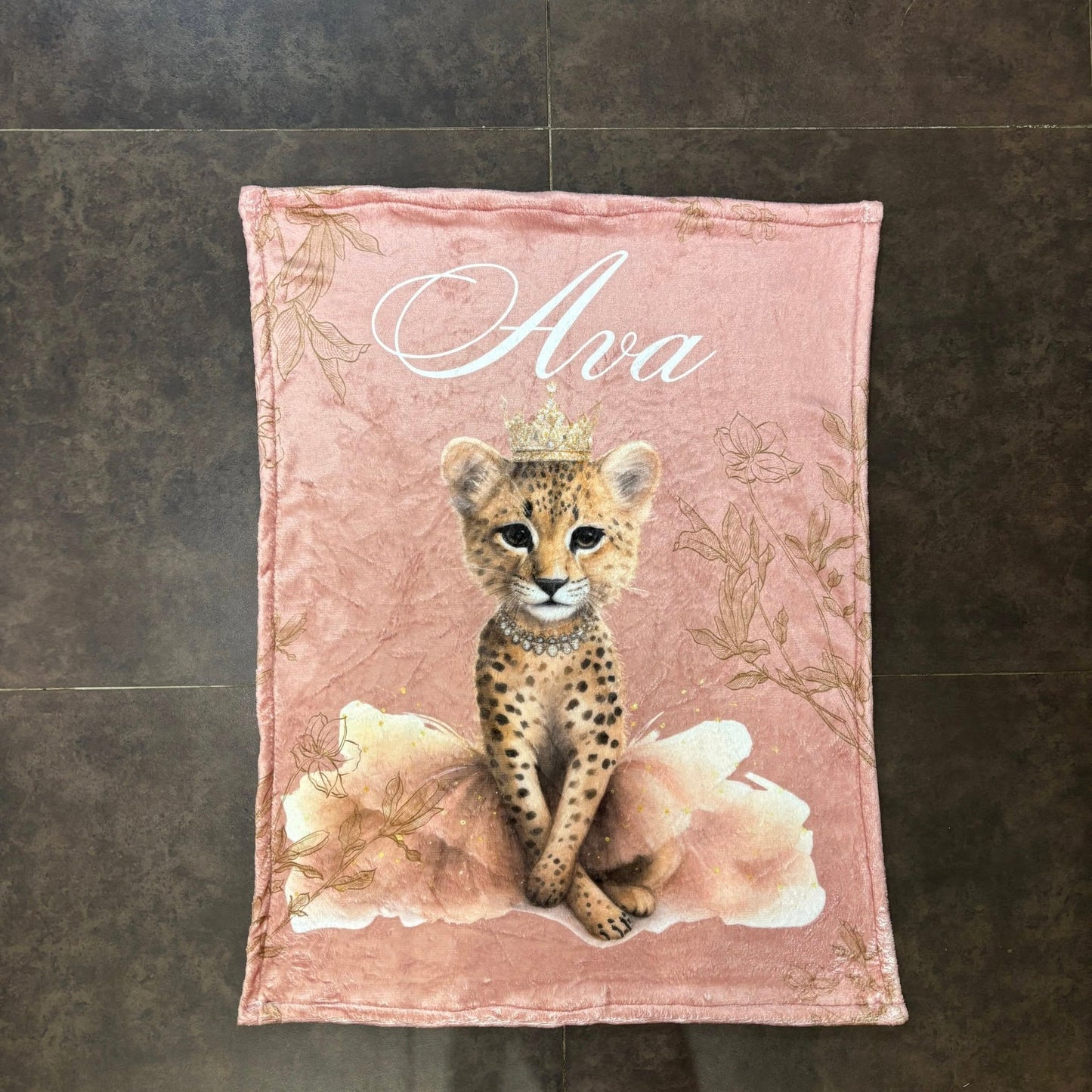Boho Princess Cheetah Fleece blanket