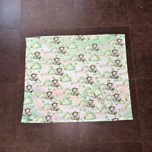 Baby Mint Ellie takes to the Sky! Swaddle Blanket set