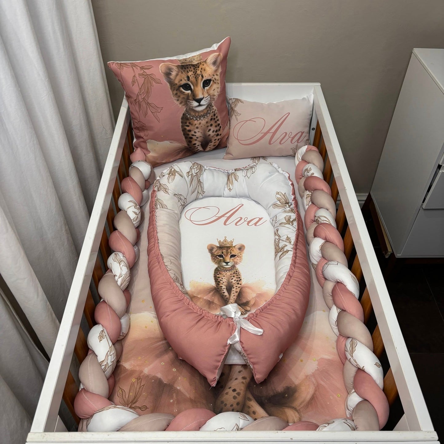 Boho Princess Cheetah cot linen