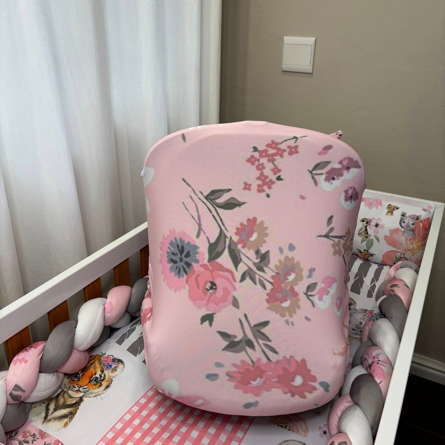 Pink Quilt Safari cot linen