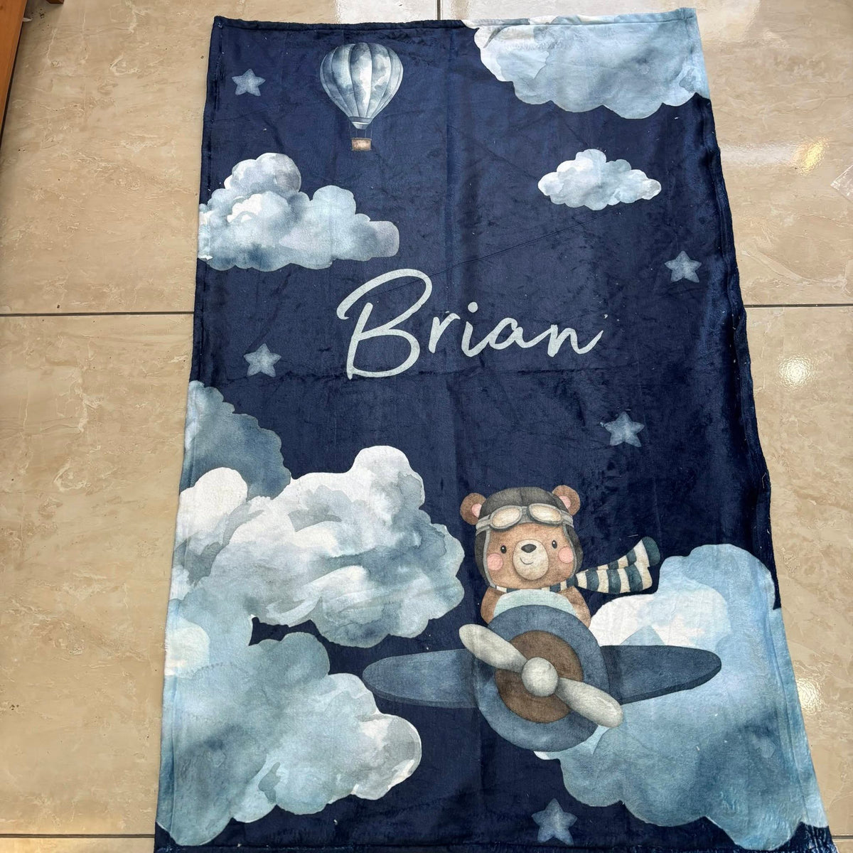 The Aviator Bear 3.0 Fleece Blanket