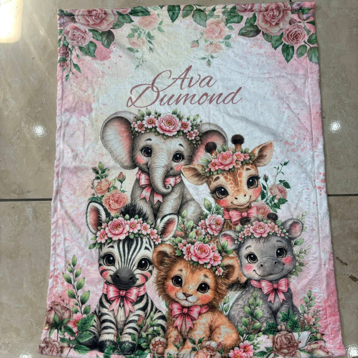 Modern Floral Safari Fleece blanket