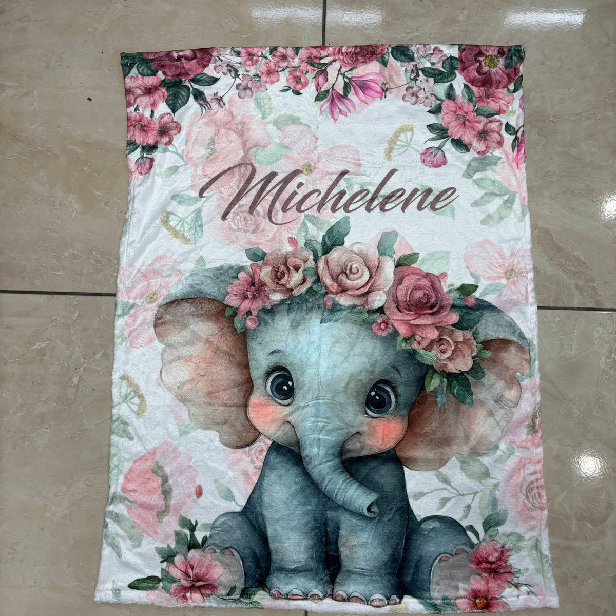 Boho Rosy Ellie Fleece blanket