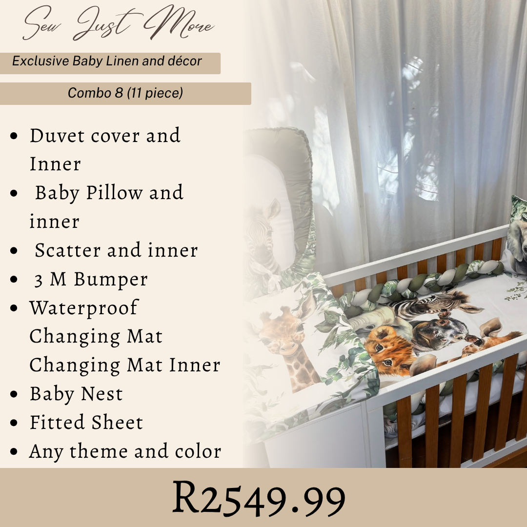Combo 8 custom cot linen