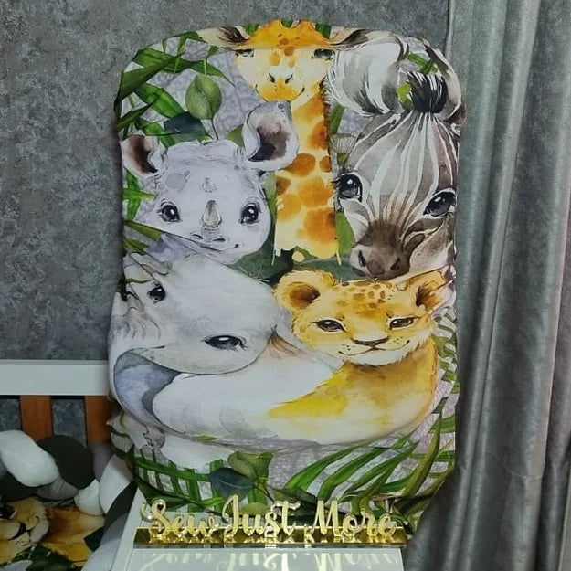 Grey Jungle Safari Car seat cover - Sew Just More