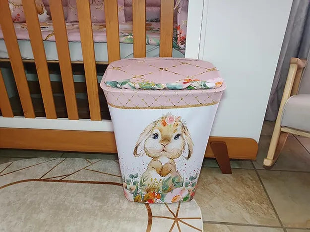 Golden Dusty Pink Bunny Laundry bag - Sew Just More