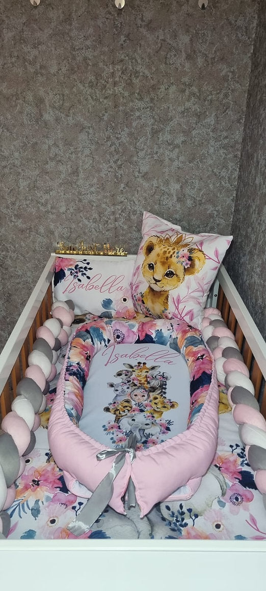Girl Kingdom Safari Baby Nest - Sew Just More