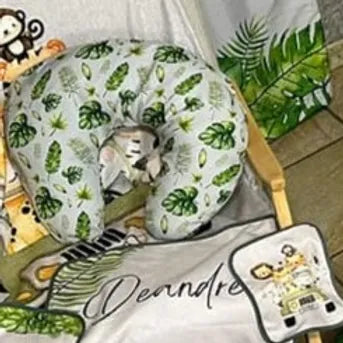 Grey safari Nursing Pillow - Sew Just More