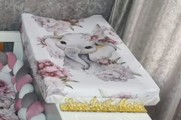 Peony Elephant Changing Mat - Sew Just More