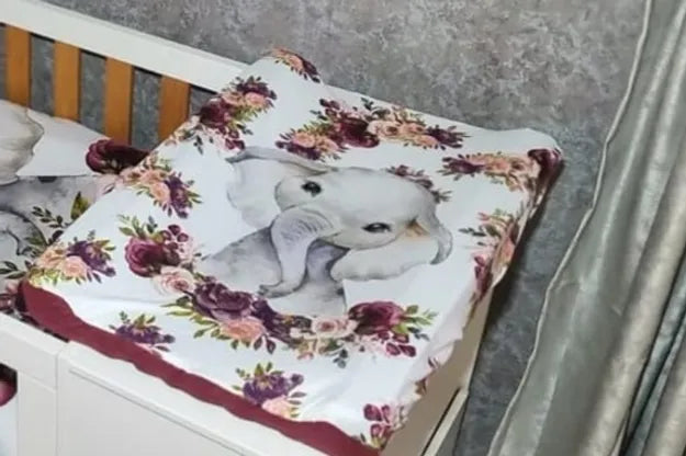 Purple/Maroon Floral Ellie Changing Mat - Sew Just More