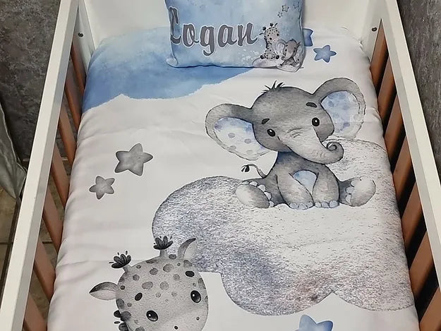 Baby Blue and Grey Friends - Sew Just More