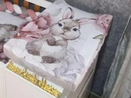 Silver Bunny Changing Mat - Sew Just More