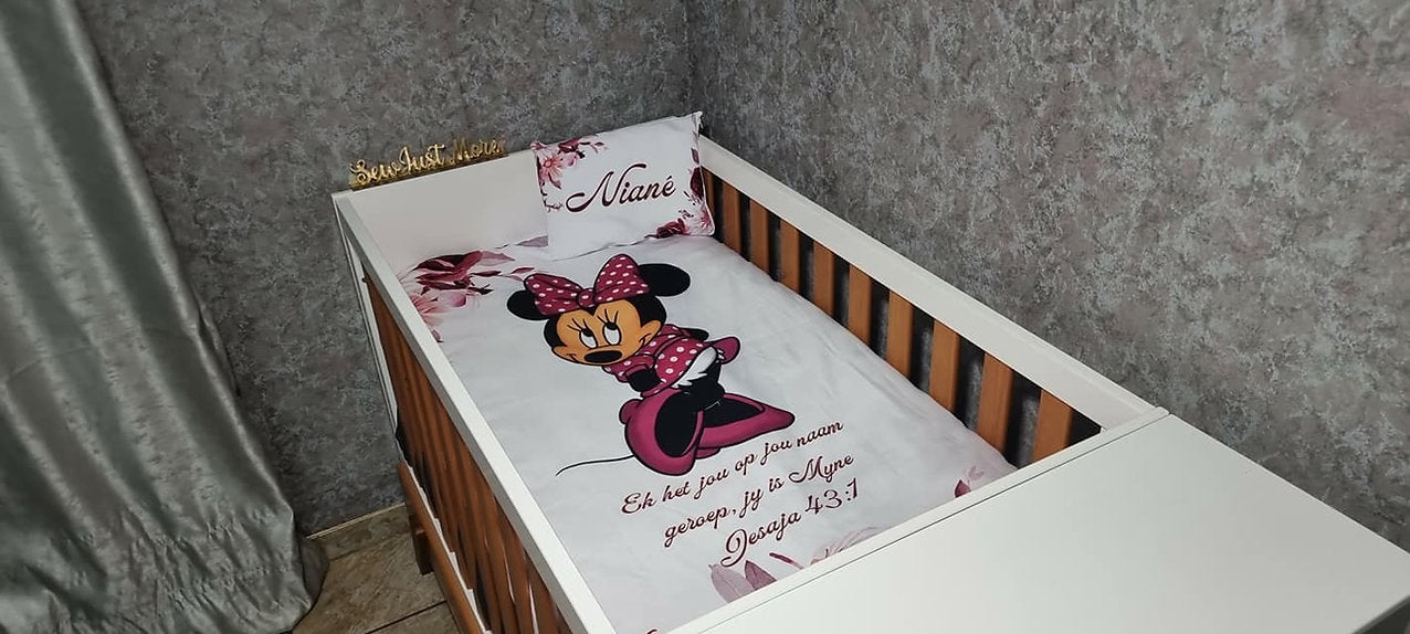 Maroon and Dusty Pink Minnie Mouse - Sew Just More