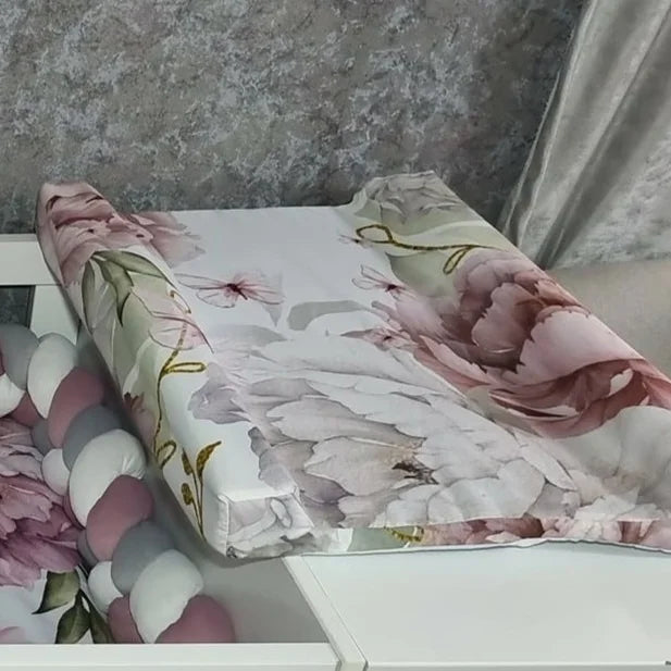 Peony Floral with Butterflies Changing Mat - Sew Just More